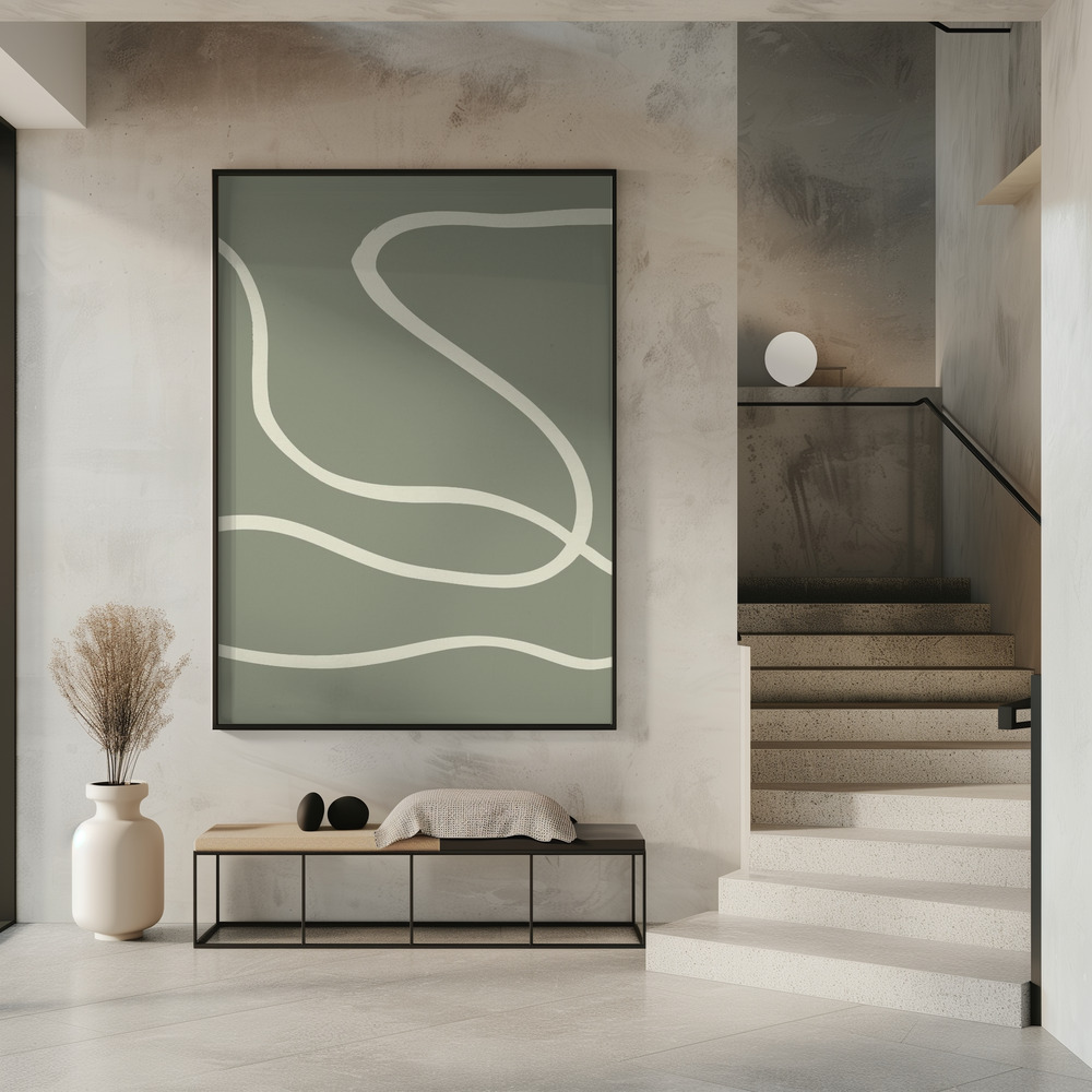 Poster - Green Lines 02 in entrance