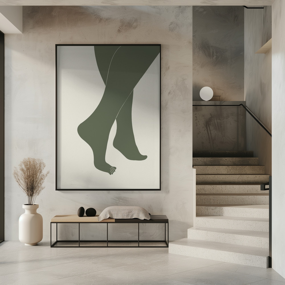 Poster - Tip Toe Green in entree