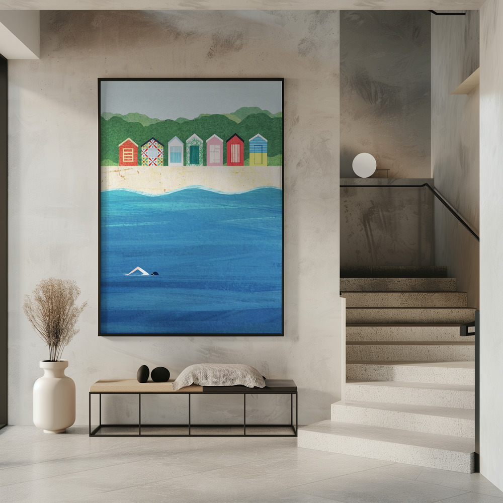 Póster - Beach Huts en la entrada