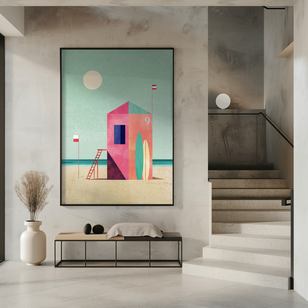 Plakat - Surf Hut i indgangen