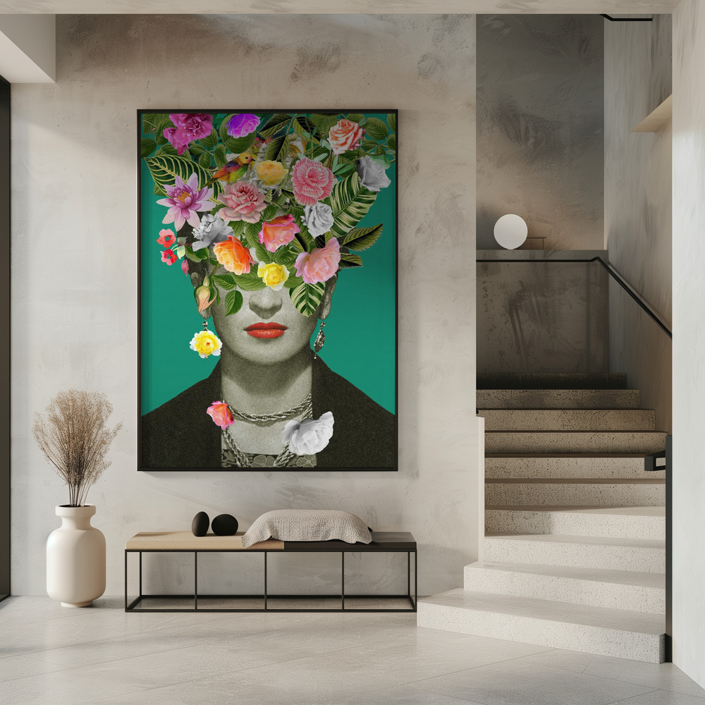 Poster - Floral Frida in entrance