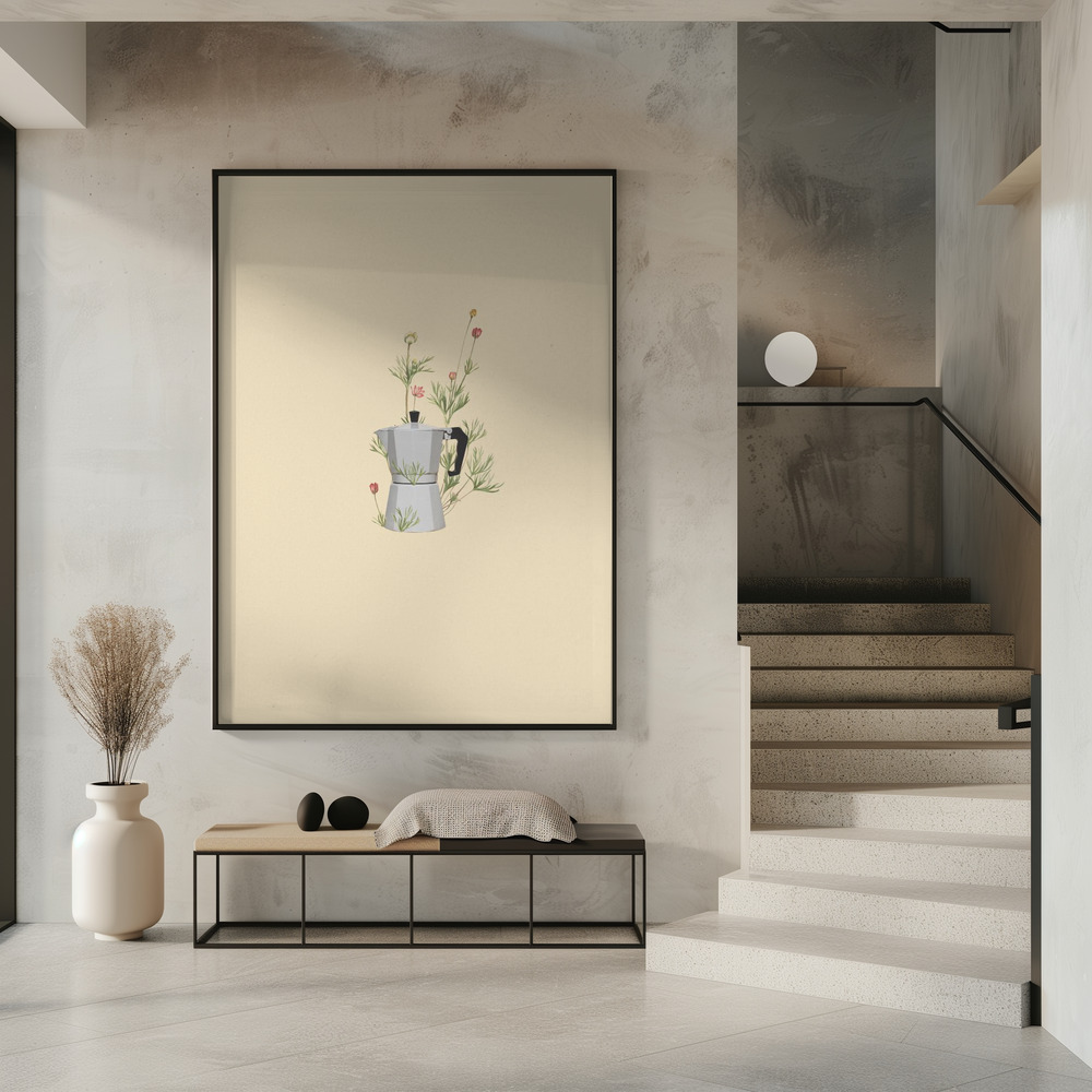 Poster - Floral moka express in entree
