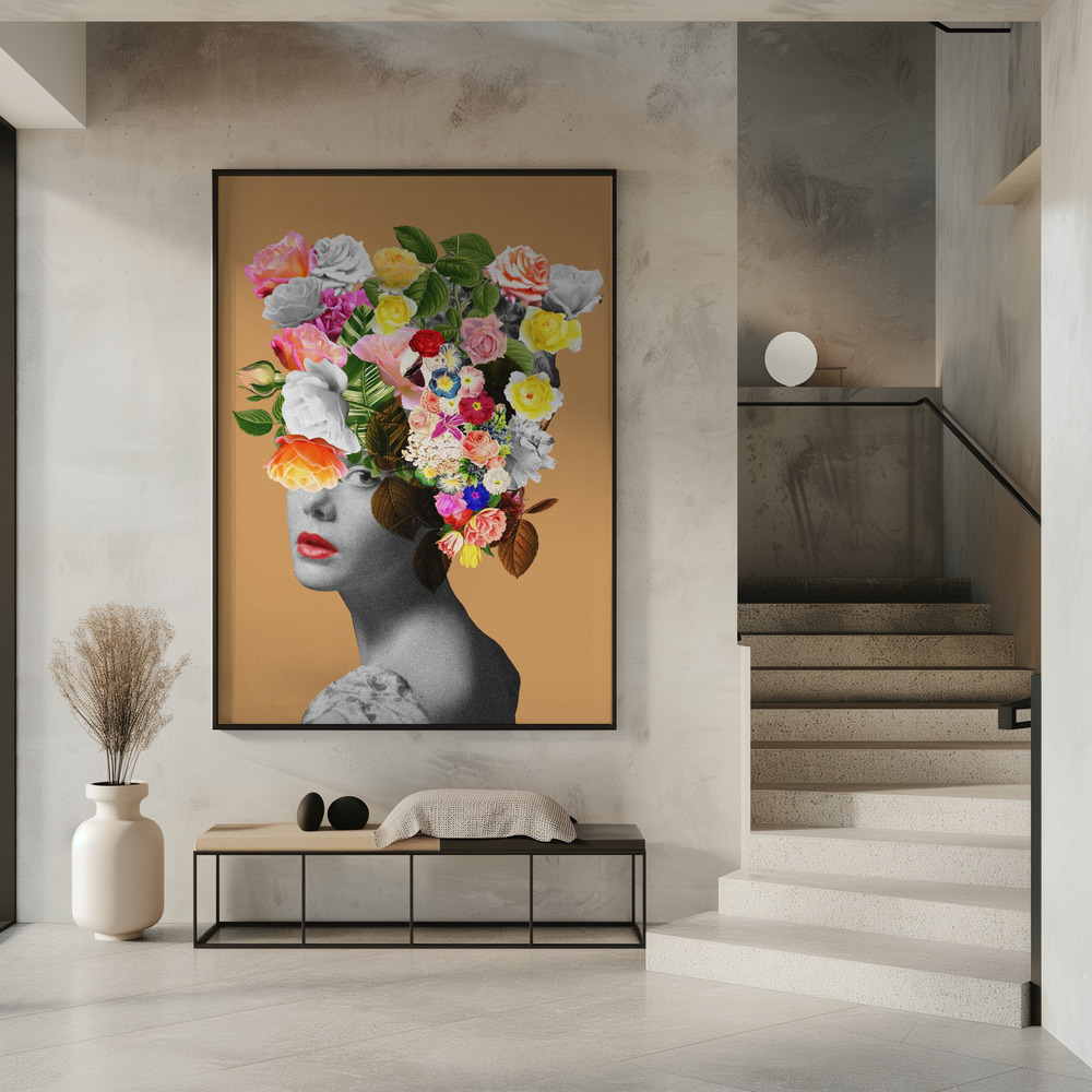 Poster - Floral portrait in entrance