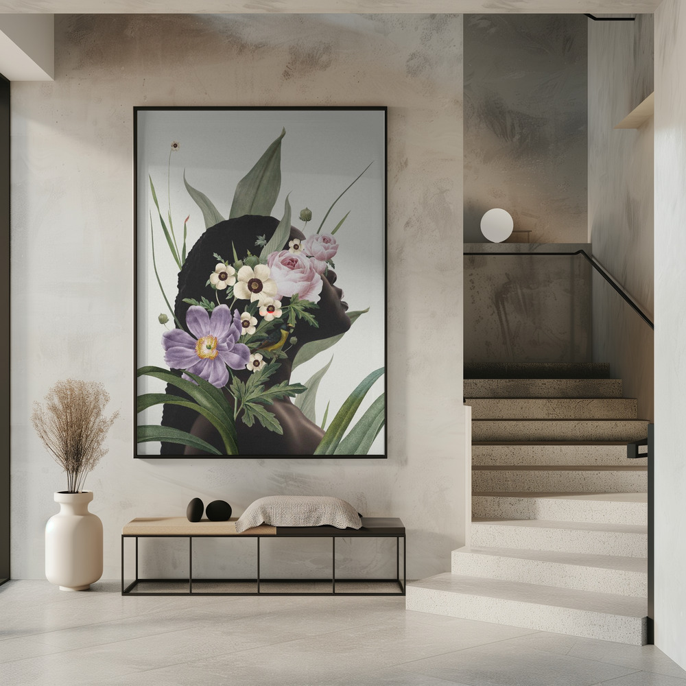 Poster - Purple flower in entrance