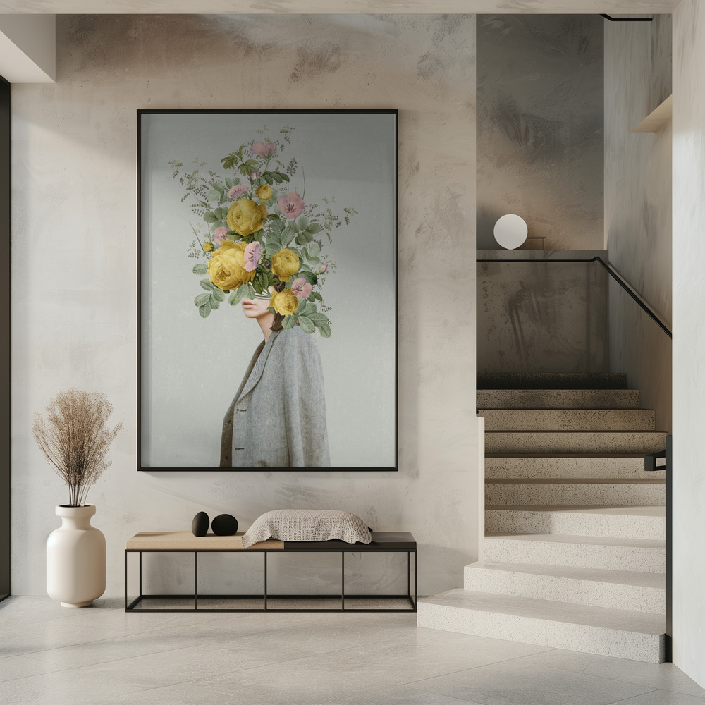 Poster - Yellow bouquet in entrance
