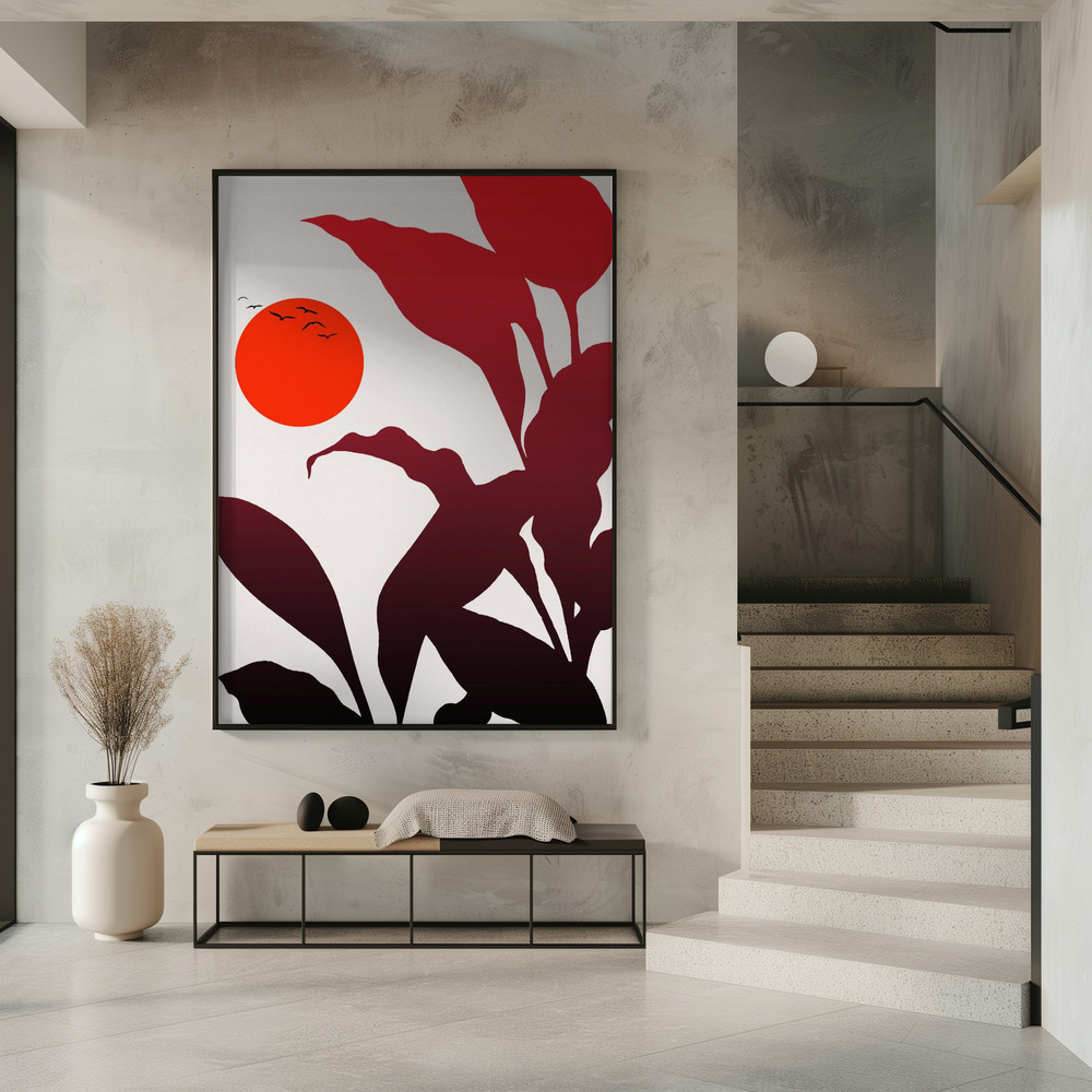 Poster - Tropical Sunset in entrance