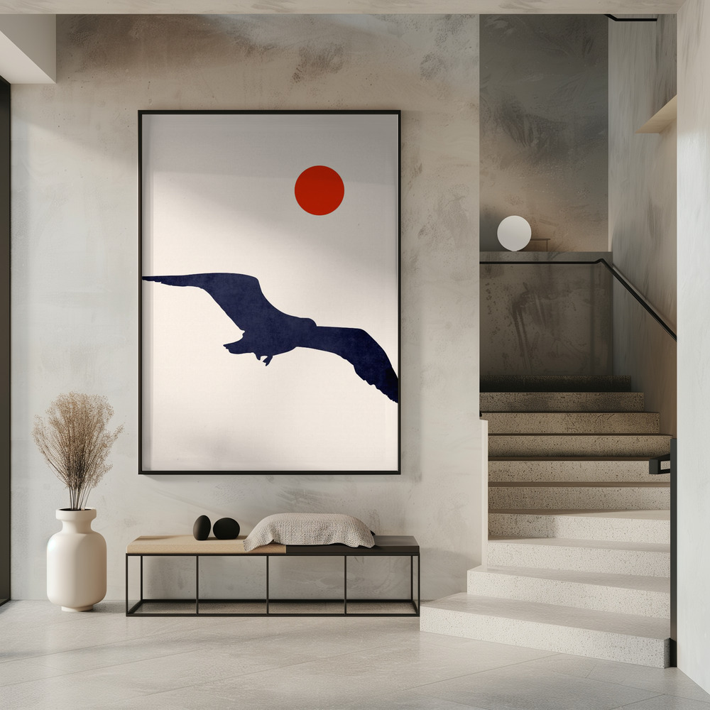 Poster - Seagull in entrance