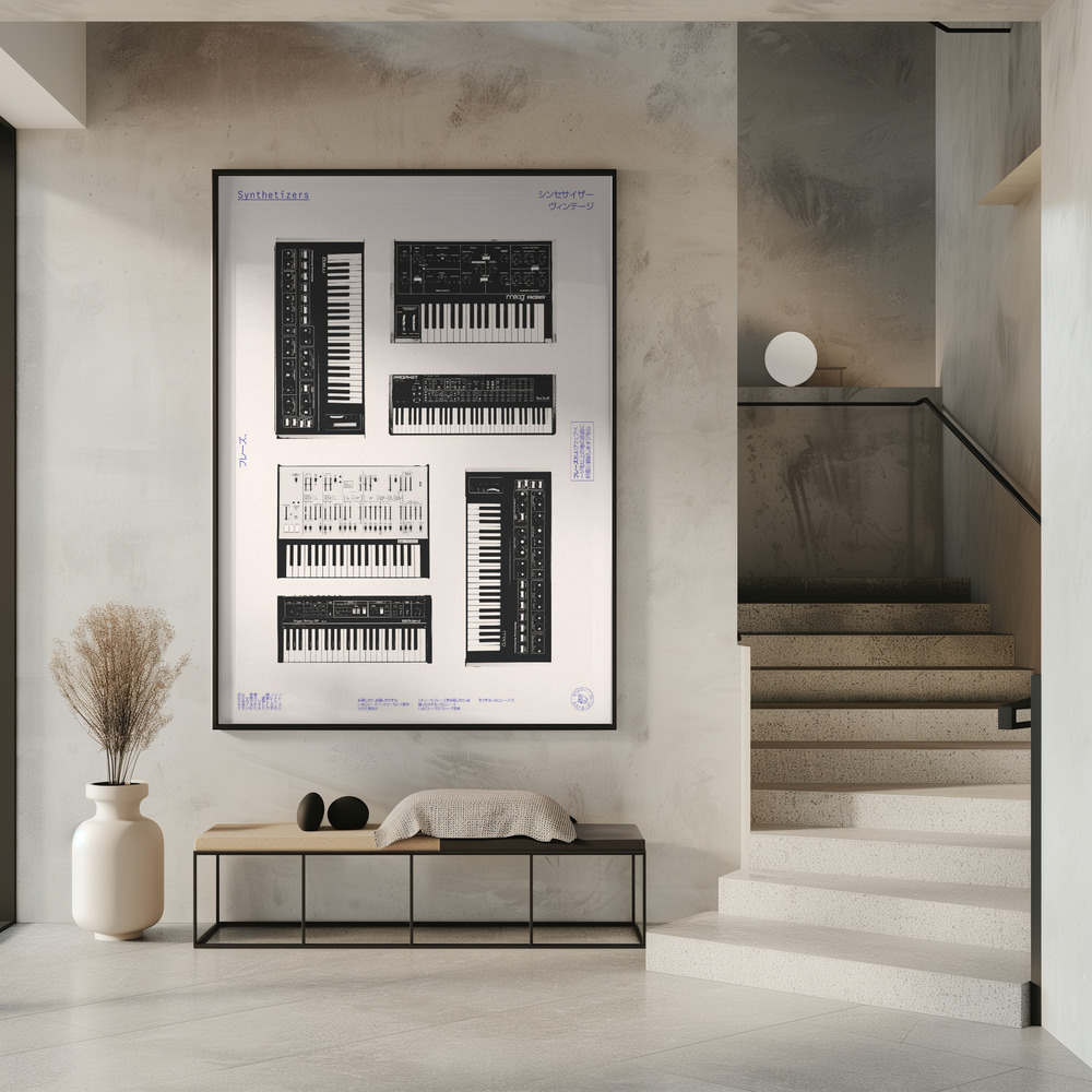 Poster - Synthetisers im Eingang