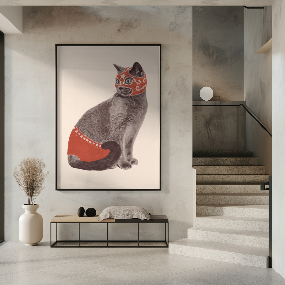 Poster - Chat Catcheur in entrance