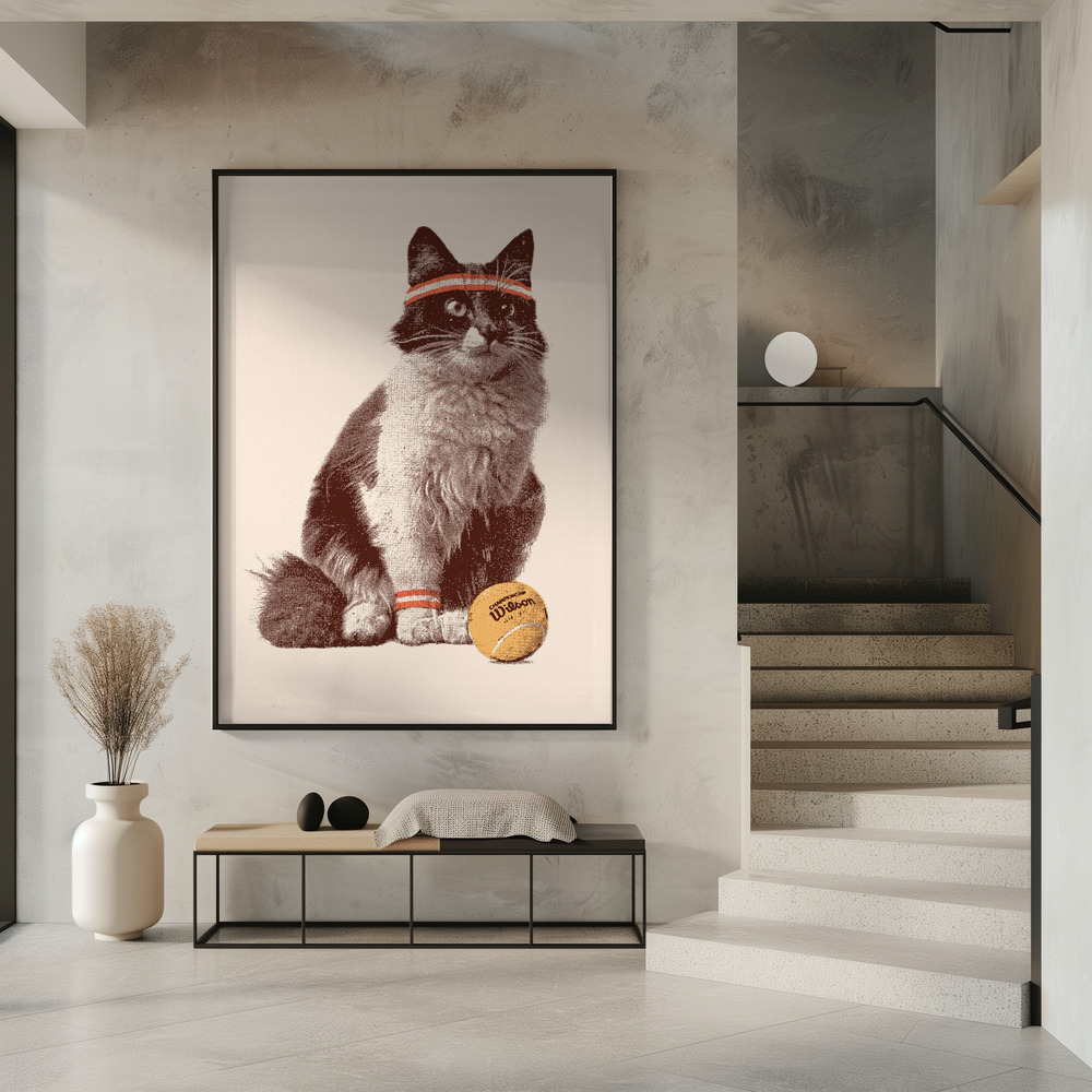 Poster - Chat Tennis in entrance