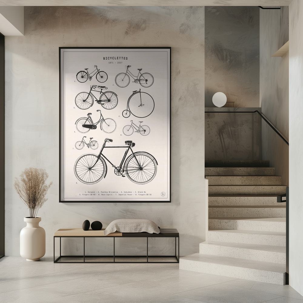 Poster - Bicyclettes in entree