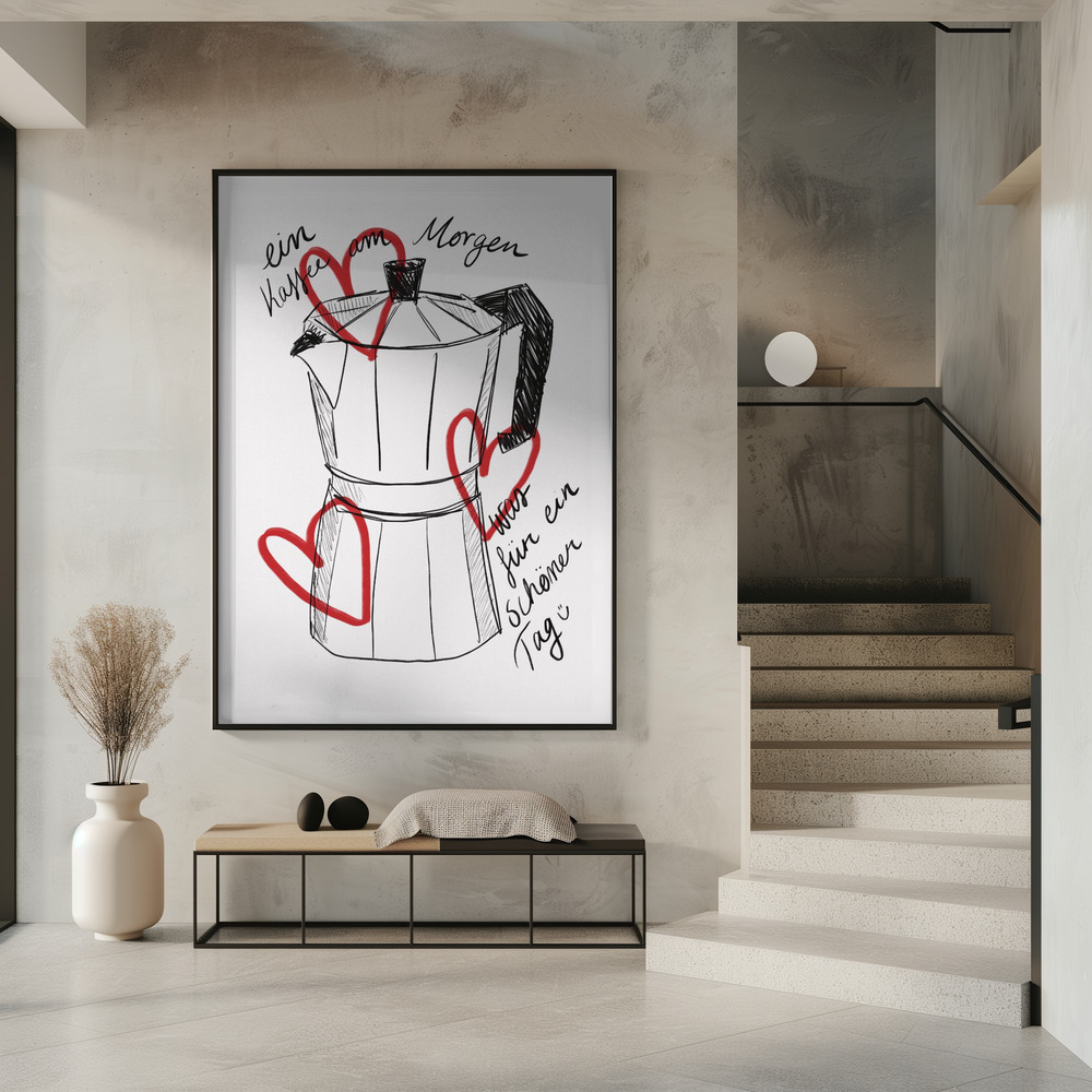 Poster - Kaffee am Morgen in entrance