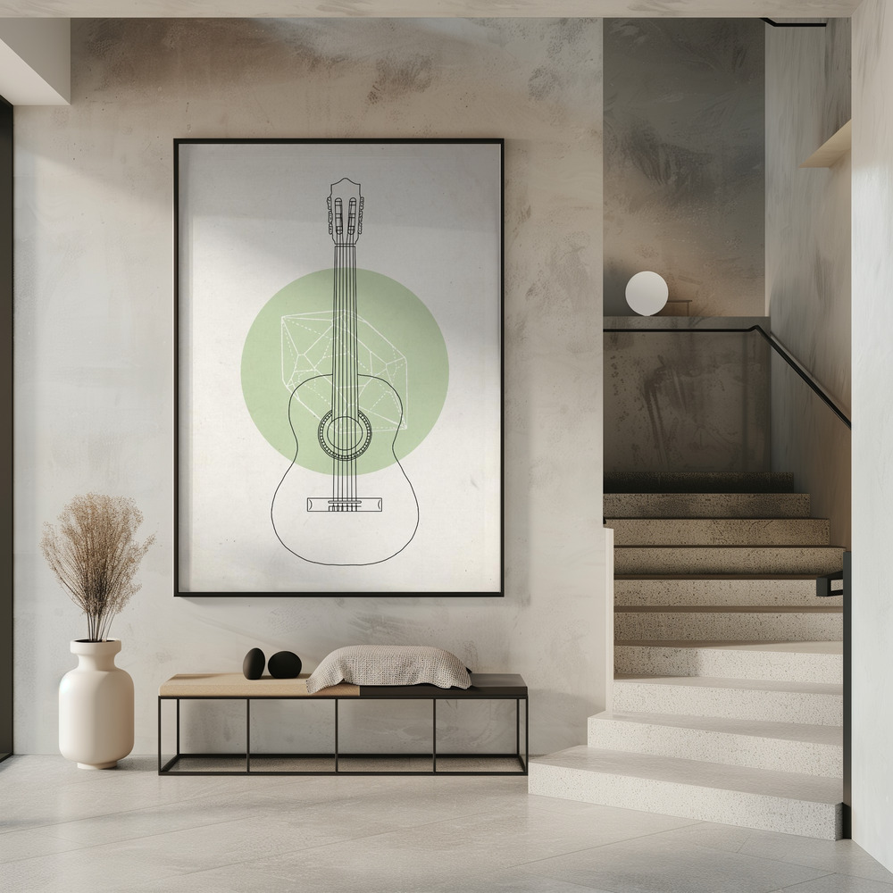 Poster - Guitar im Eingang