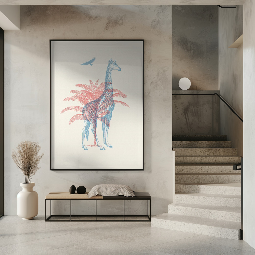 Poster - Giraffe in entrance