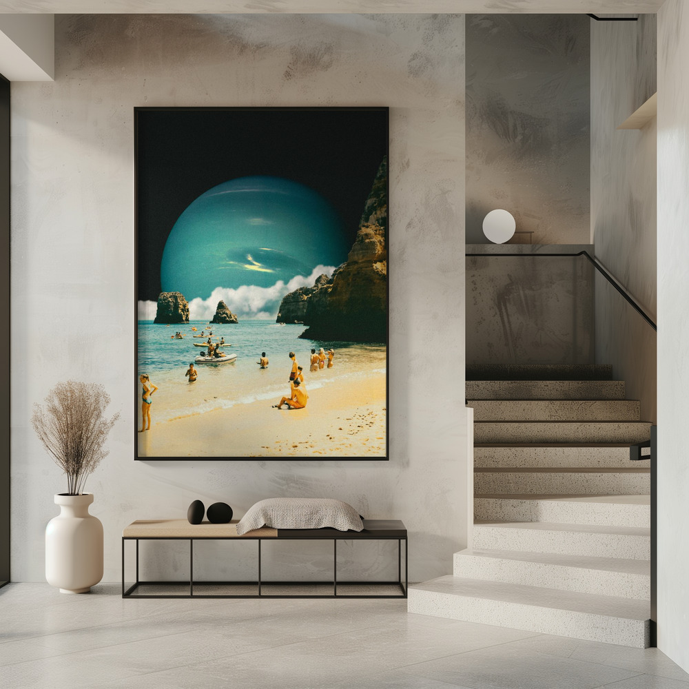 Poster - Space Beach in entrance