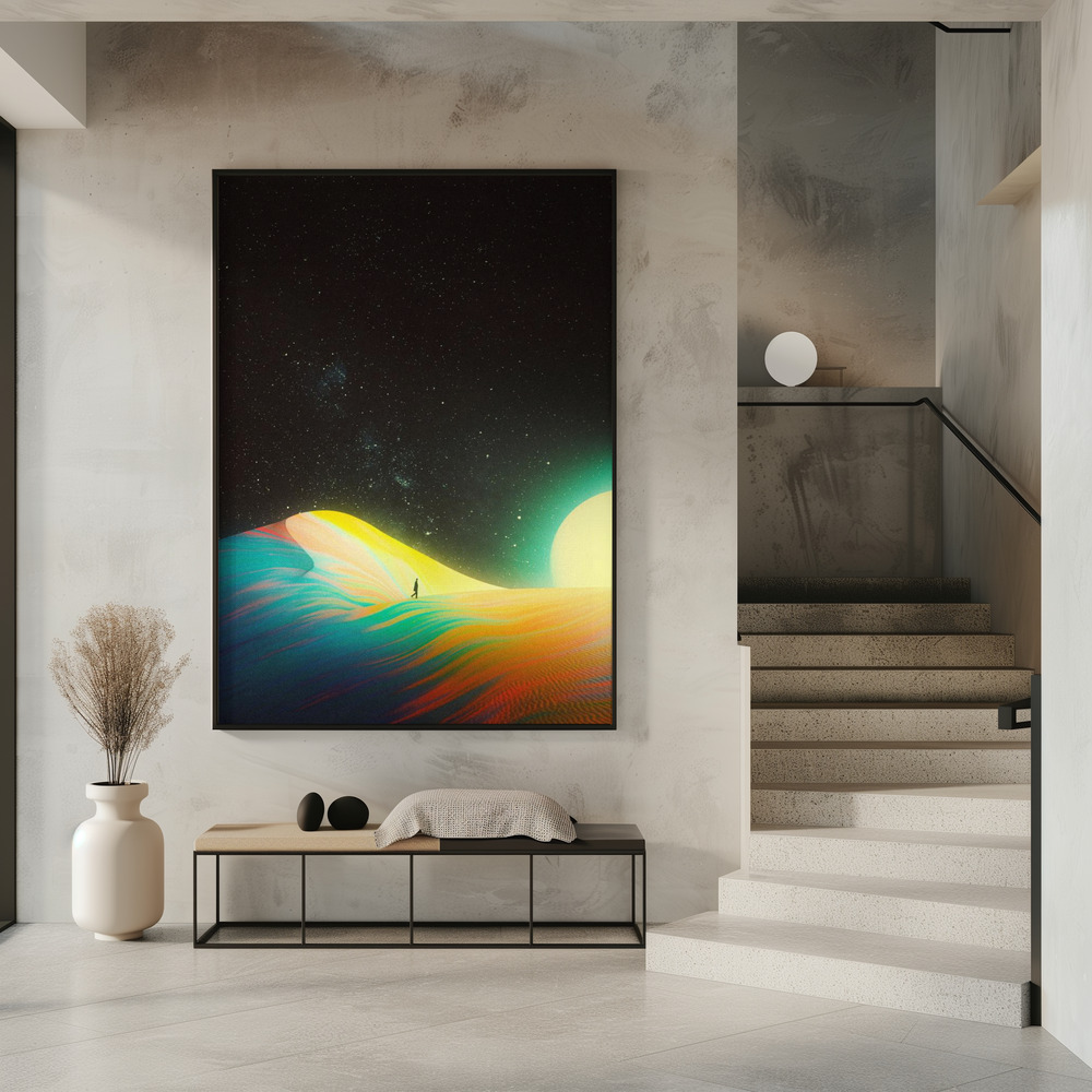 Plakat - The Source of Happiness i indgangen
