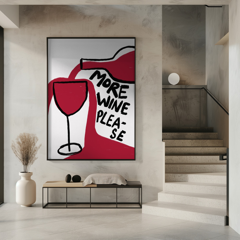 Affiche - More Wine Please dans l'entrée