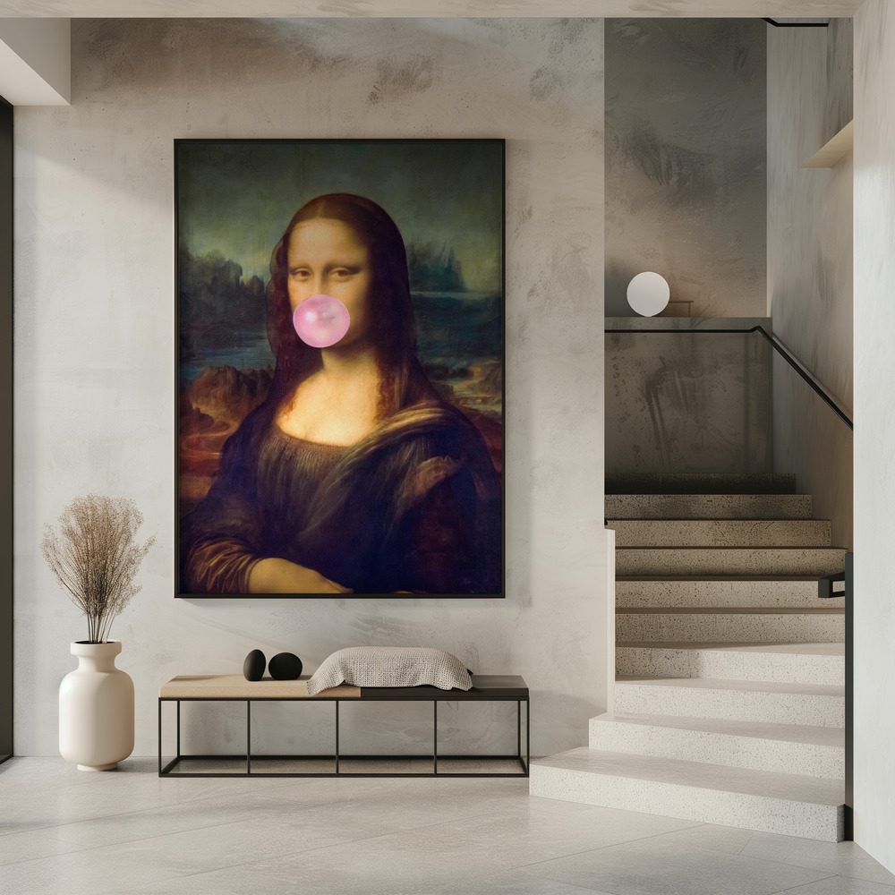 Poster - Mona Lisa Bubble Gum in entrance