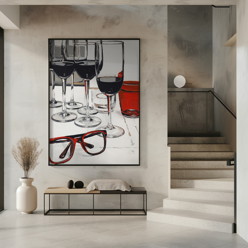 Plakat - Still Life With Red Glasses i indgangen