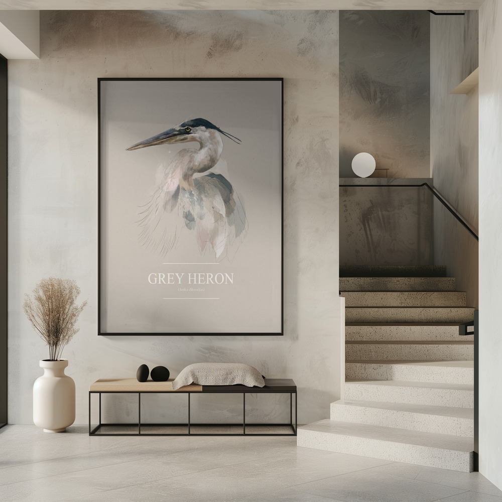 Poster Grey Heron - Affisch i entré