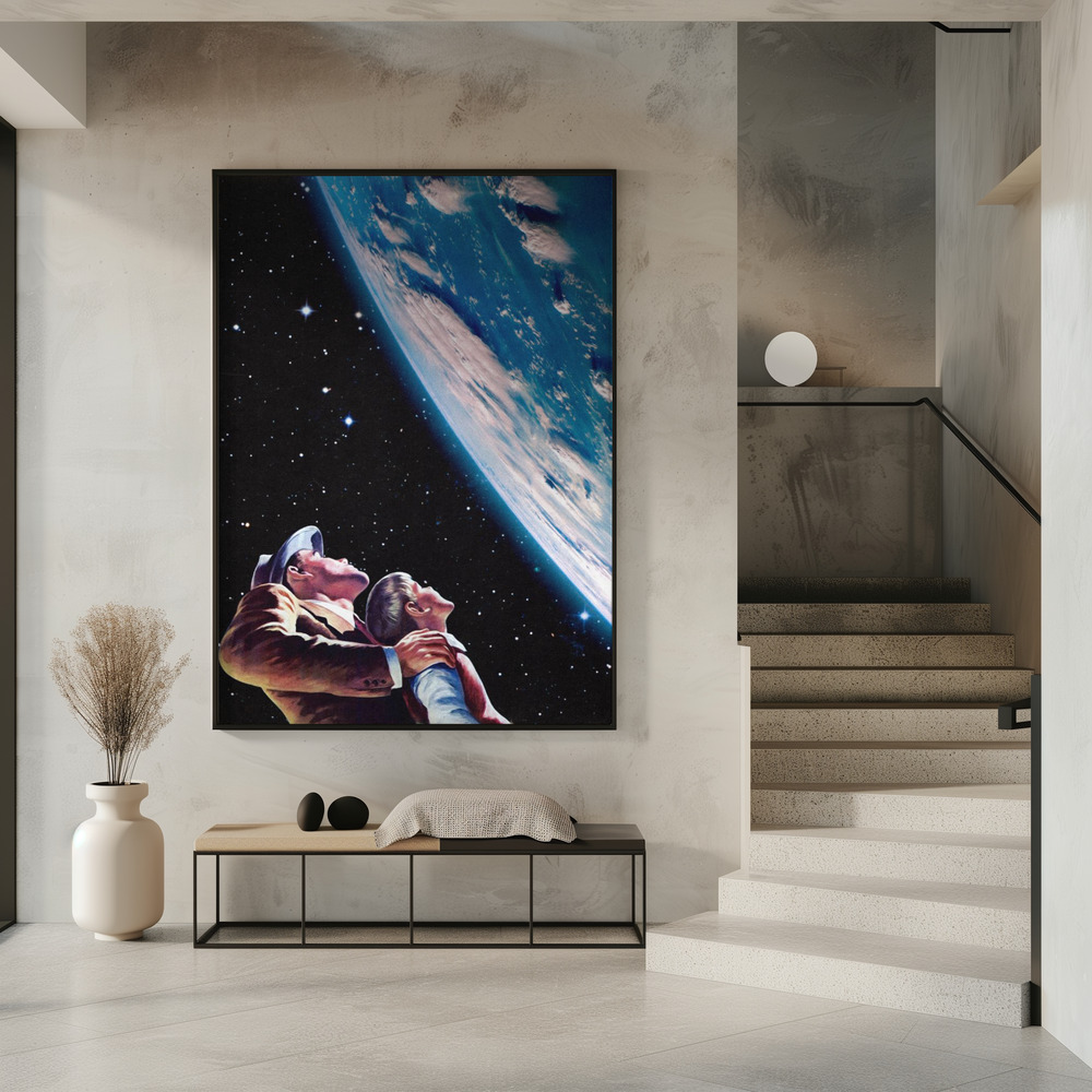 Poster - Father and Son in entrance
