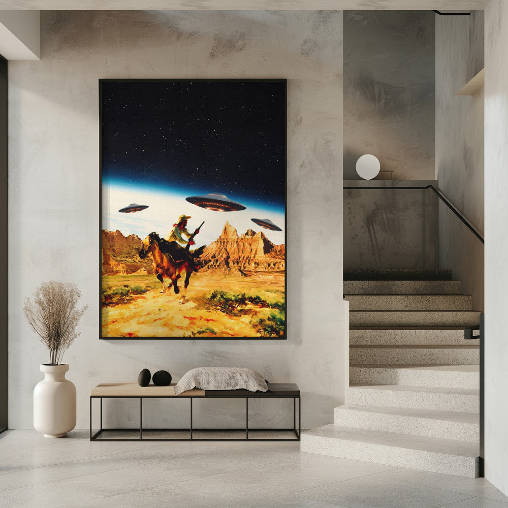 Poster - UFO Space Chase in entrance