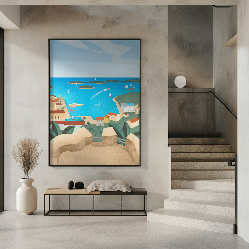 Poster - Hvar Island in entree