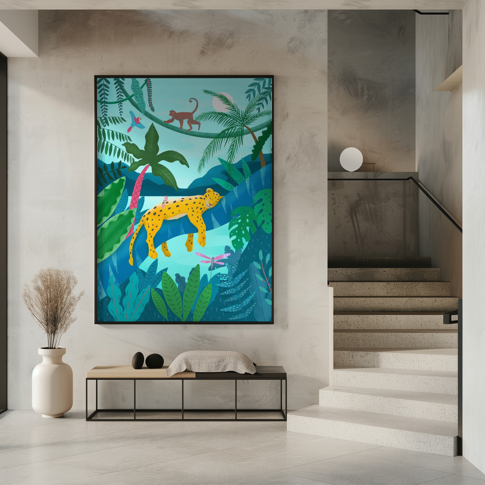 Plakat - Jungle Leopard przy wejściu