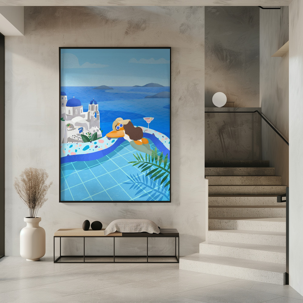 Póster - Summer in Greece en la entrada