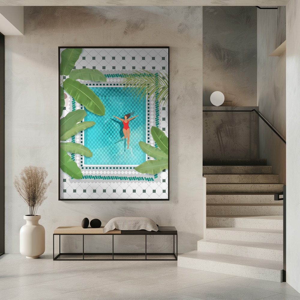 Juliste - Riad Pool sisäänkäynnillä