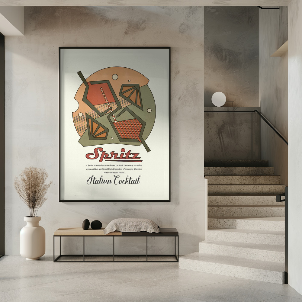 Affiche - Geometrical spritz print dans l'entrée