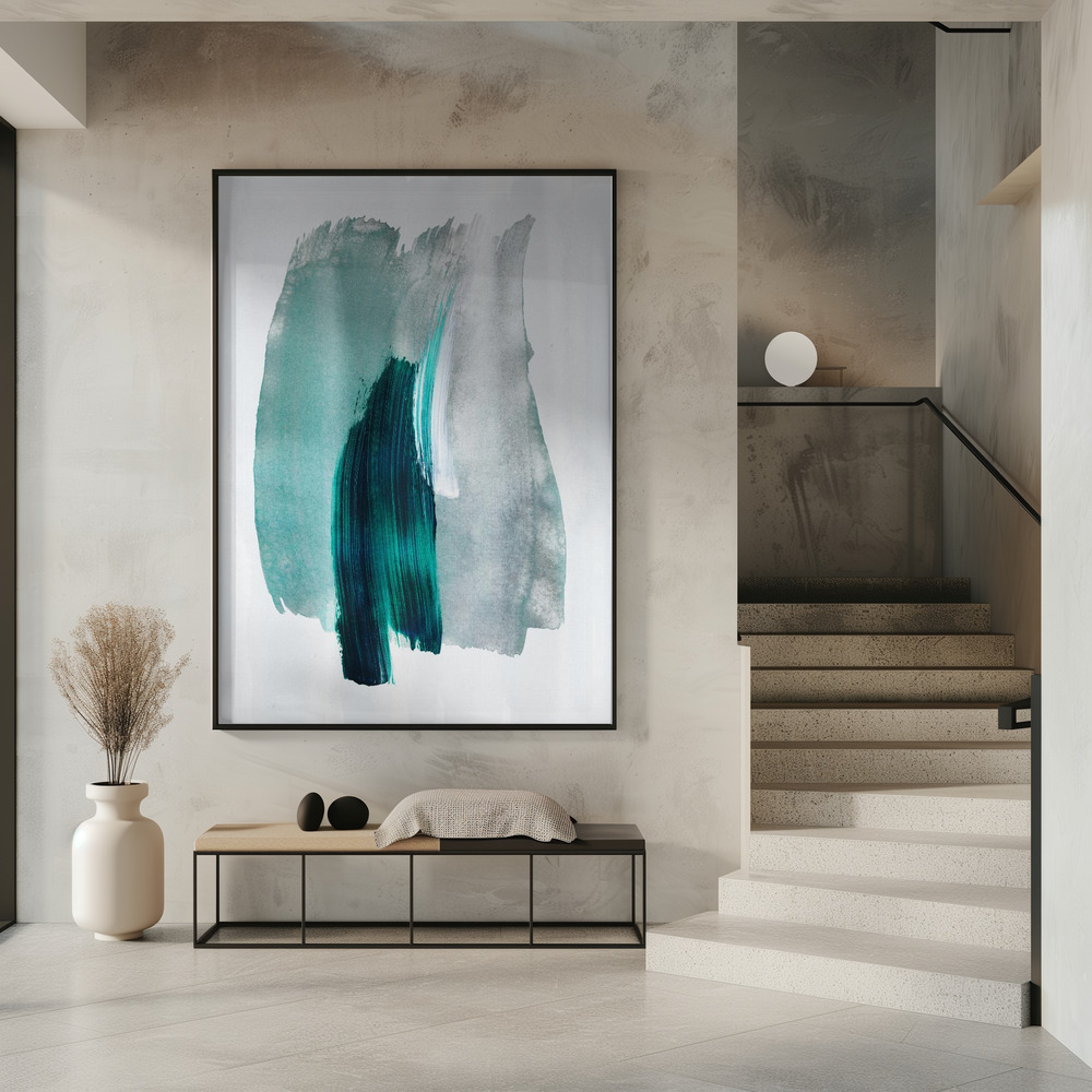 Poster - Abstract Brush Strokes 19 in entrance