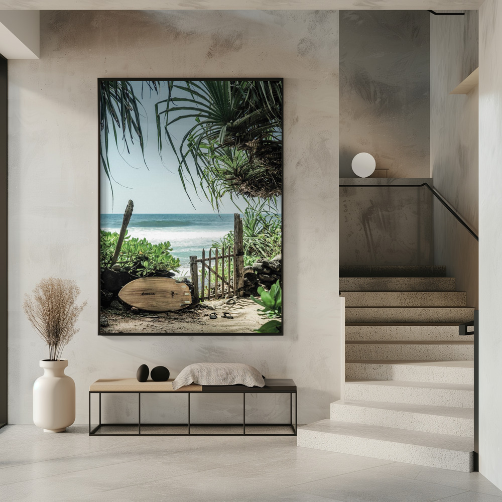 Póster - Coastal Serenity en la entrada