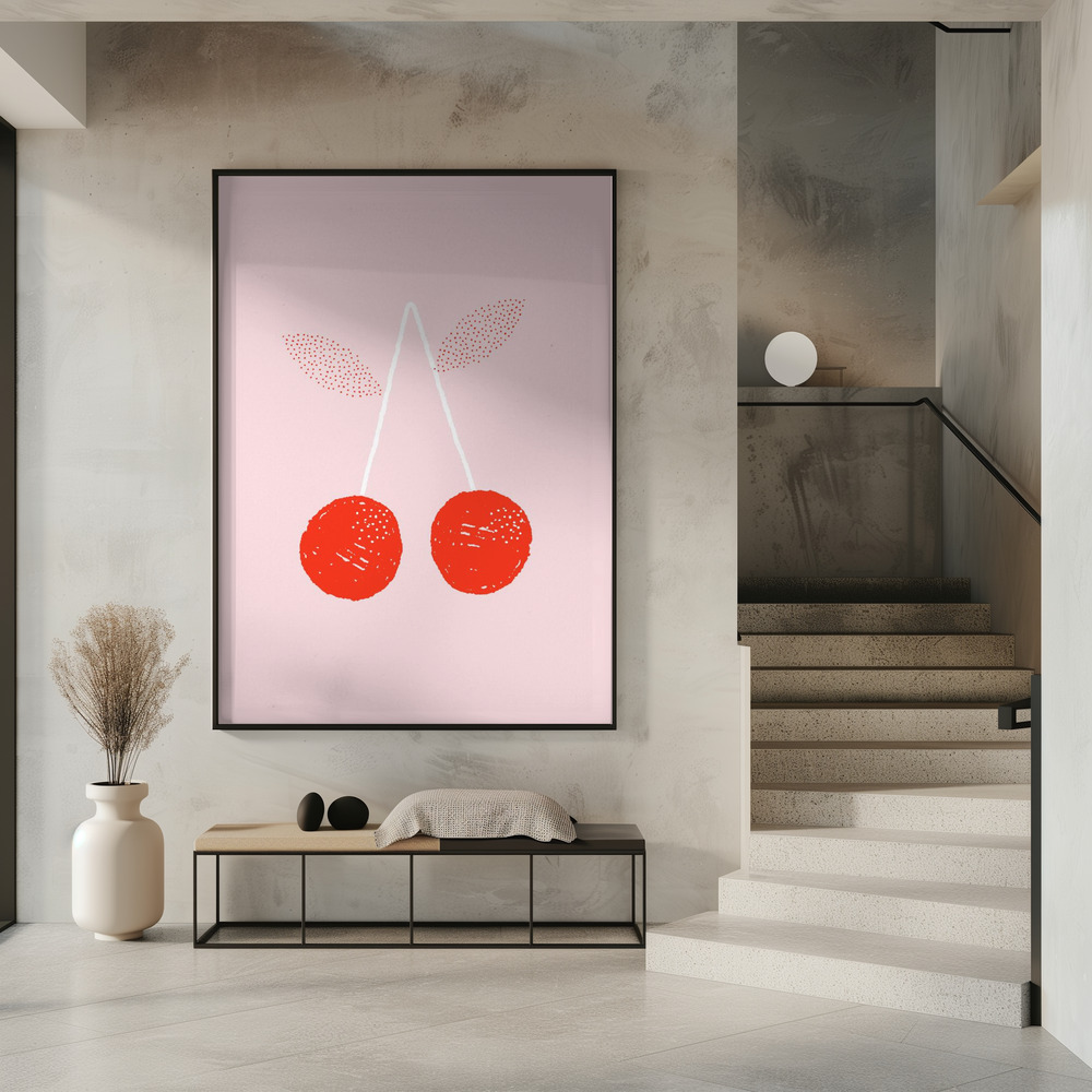 Poster - Cherries in entrance