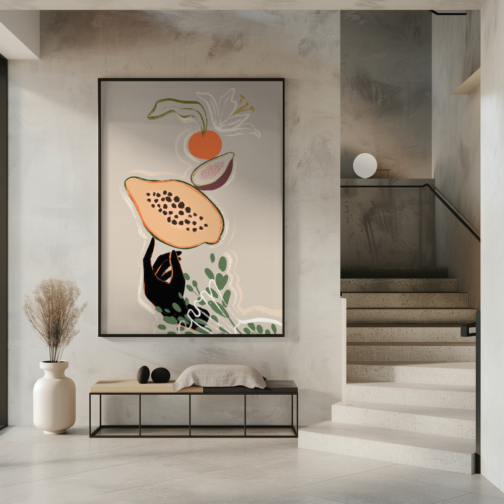 Poster - Balancing Fruits in entrance