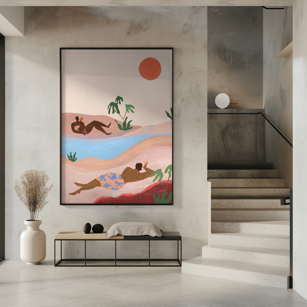 Poster - Beach Please in entree