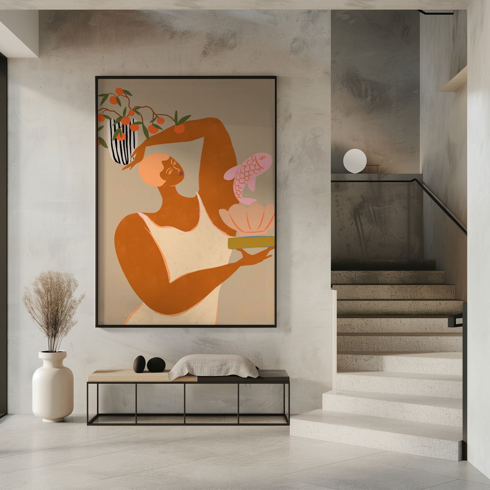 Poster - Fish And Oranges in entrance