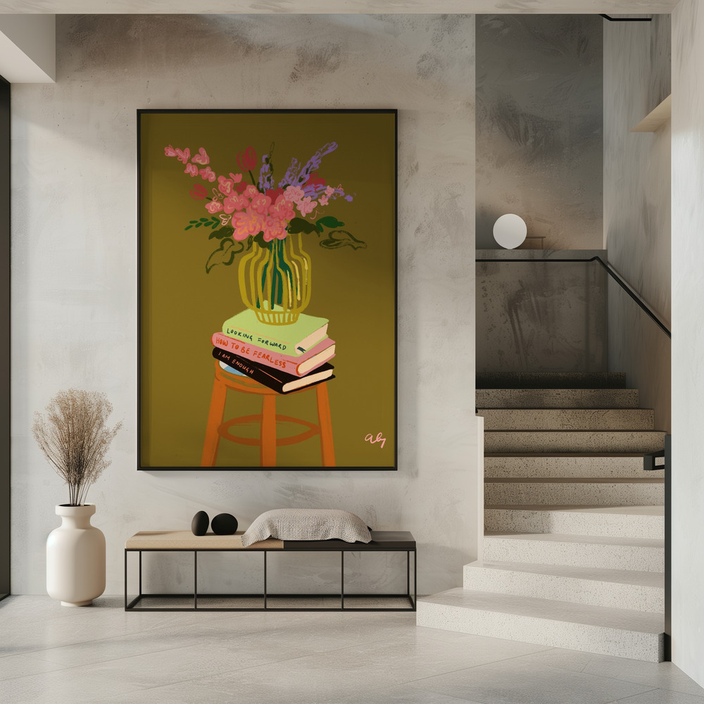 Poster Floral Vase - Affisch i entré