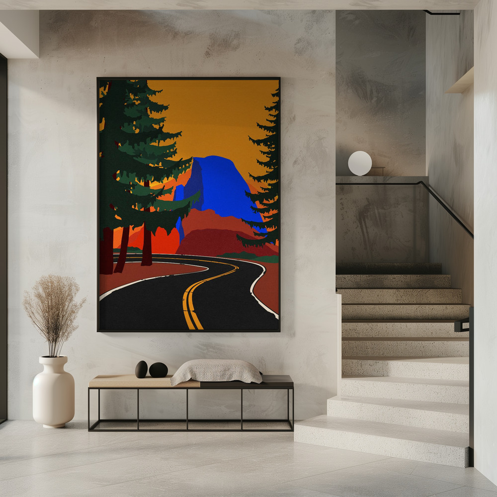 Plakat - Clacier Road With Half Dome przy wejściu