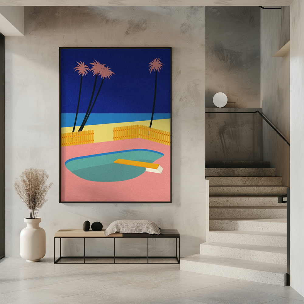 Poster - Malibu Beach in entrance