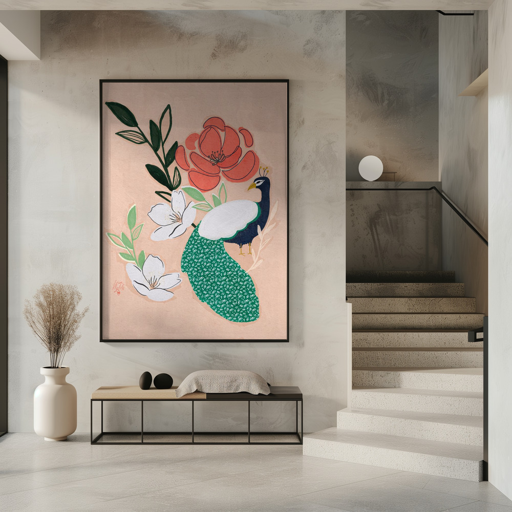 Plakat - Peacock and Florals Erum Khalili i indgangen