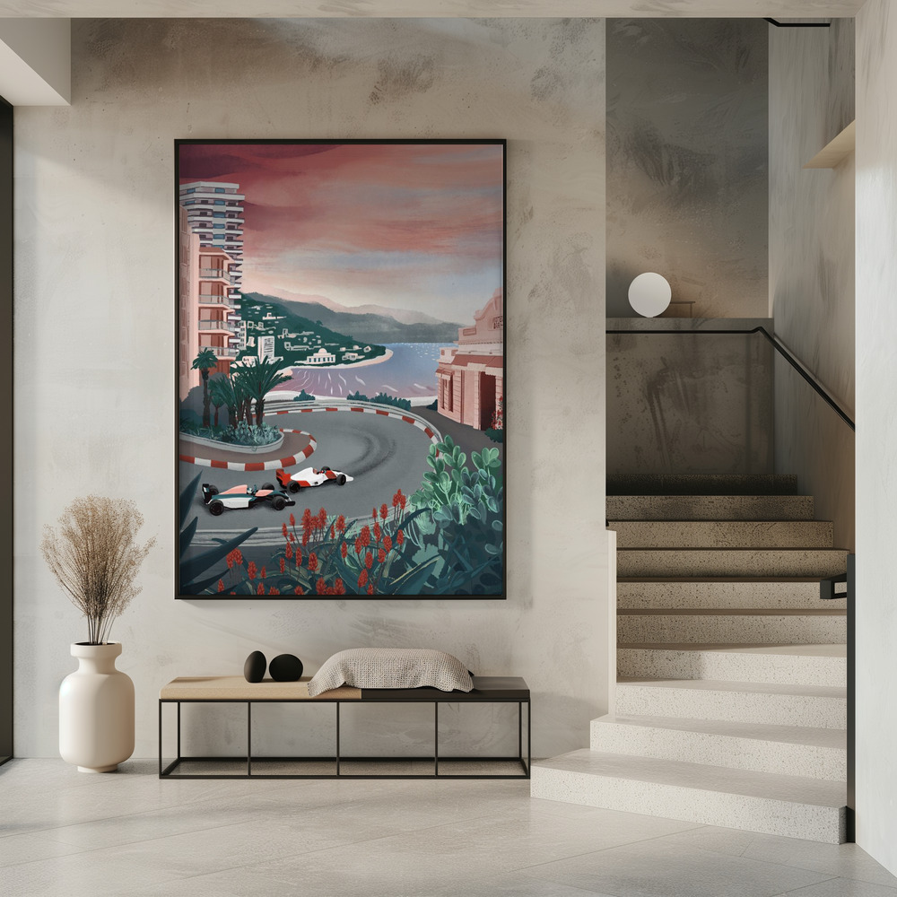 Plakat - Monaco Circuit i indgangen