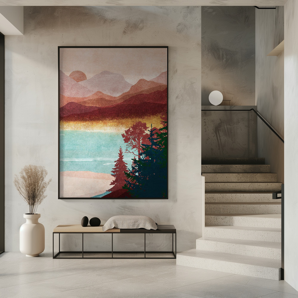 Póster - Misty Mountain Dawn en la entrada