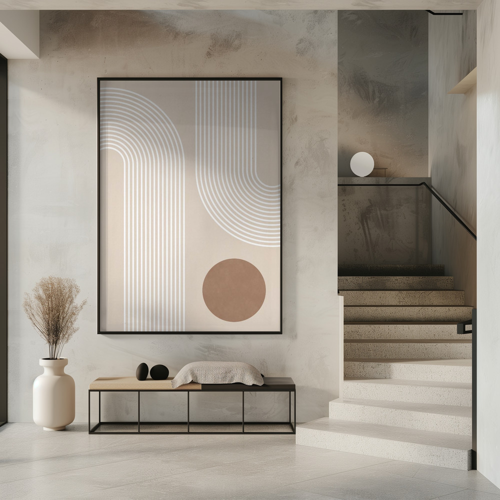 Poster - Beige Arc Poster - No.1 in entrance