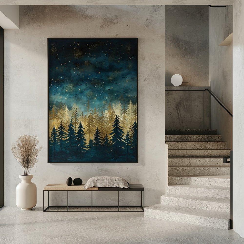 Plakat - Teal and Gold 2 przy wejściu