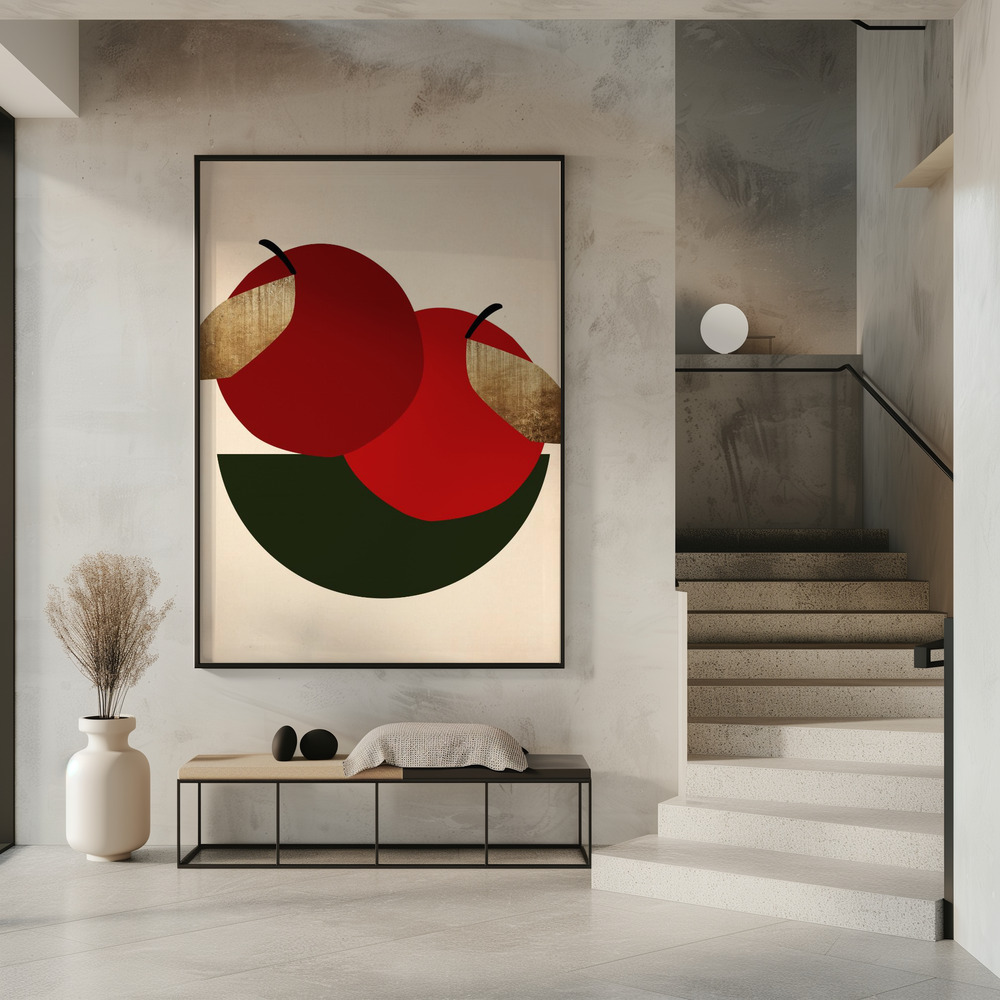Poster Two Red Apples - Affisch i entré
