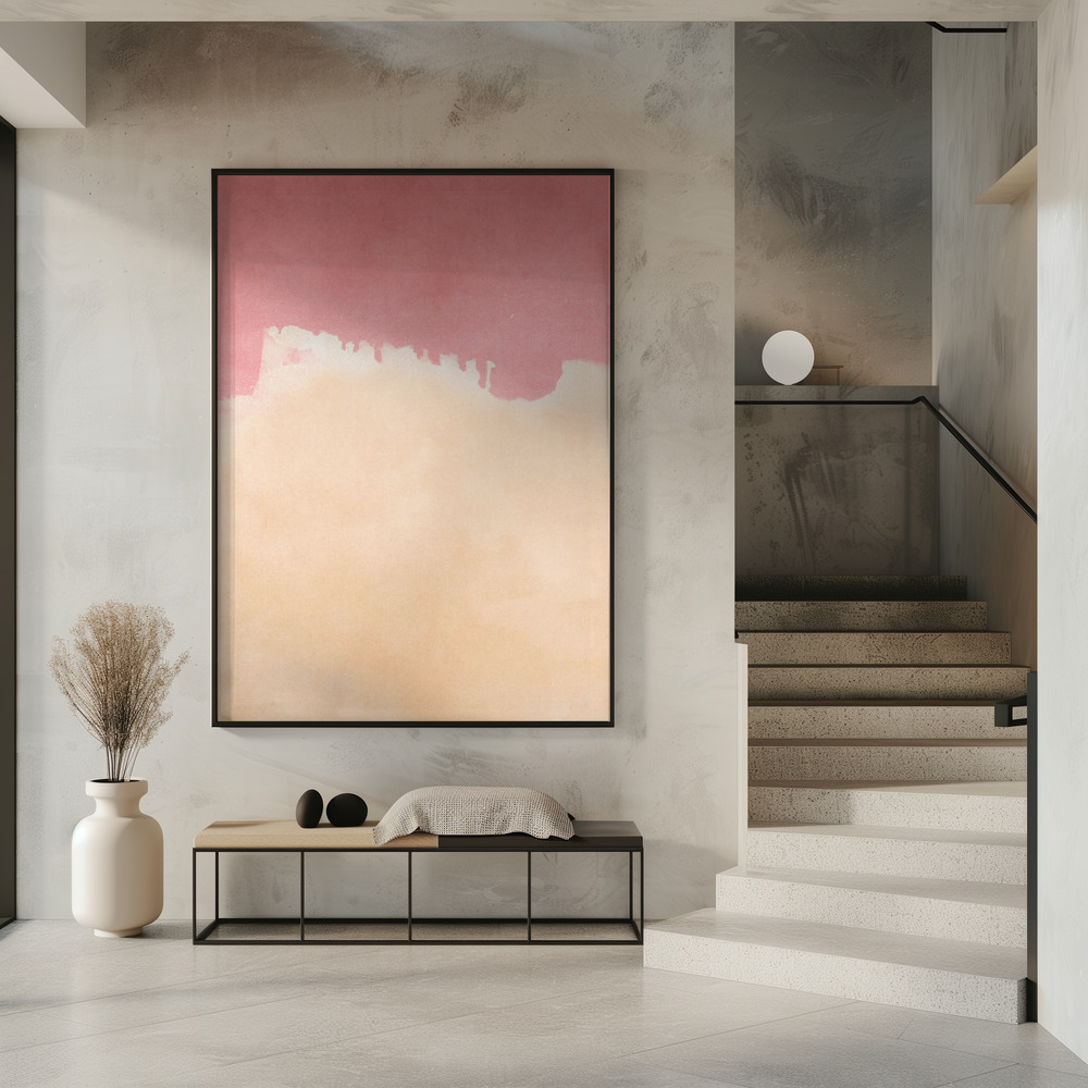 Juliste - PEACHY PINK SKIES sisäänkäynnillä