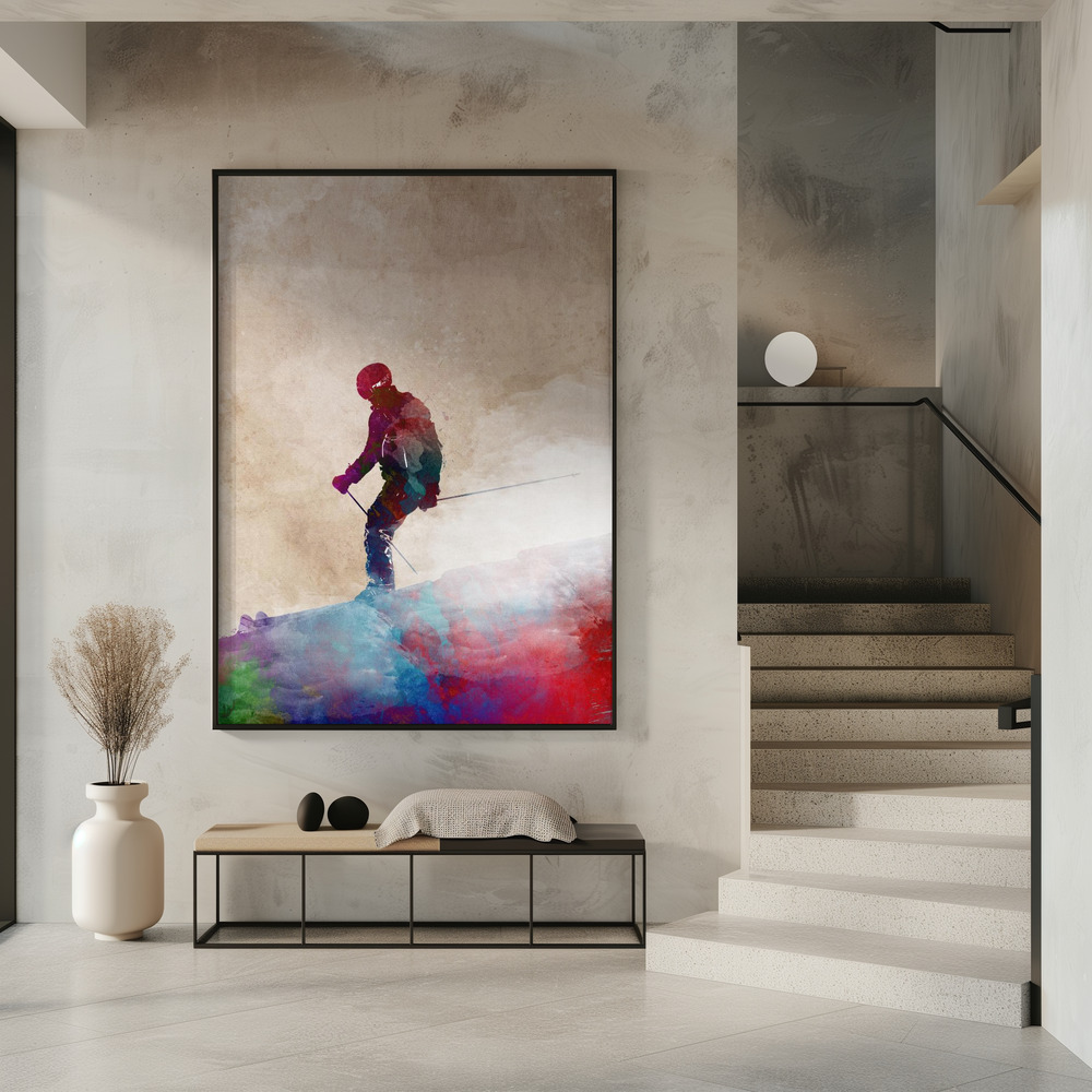 Póster - Ski Sport Art 2 en la entrada