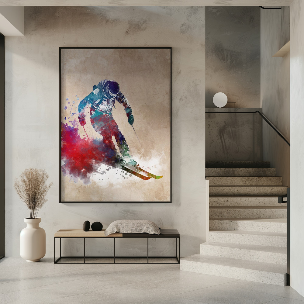 Póster - Ski Sport Art 3 en la entrada