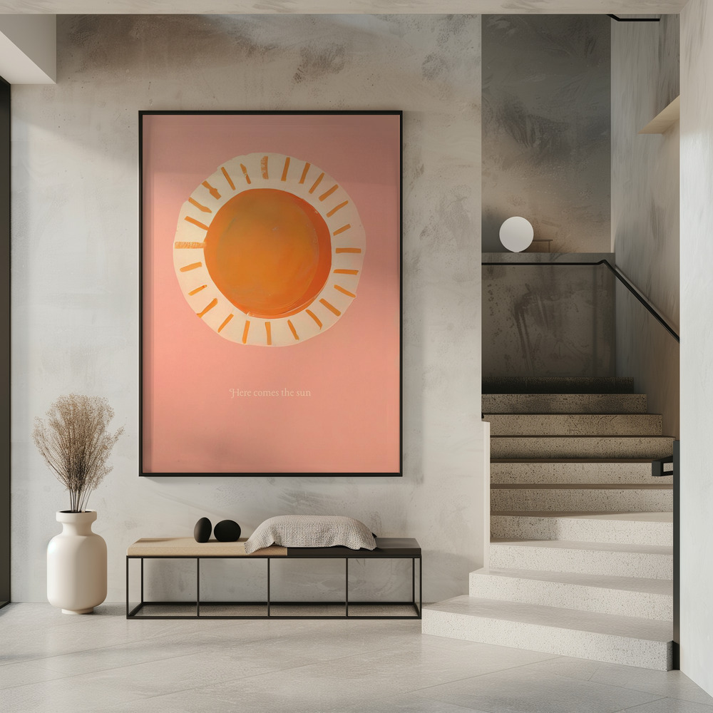 Poster - Here Comes the Sun im Eingang